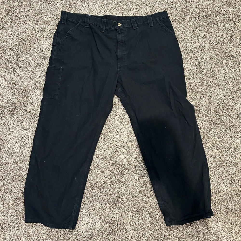 48x30 black Carhartt pants